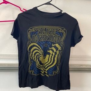 Alice In Chains 'Psychedelic Rooster' (Black) T-Shirt Medium
